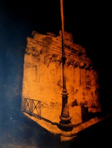 casa dei crescenzi   cola di rienzo 2019 puntasecca e vernice ferrosa